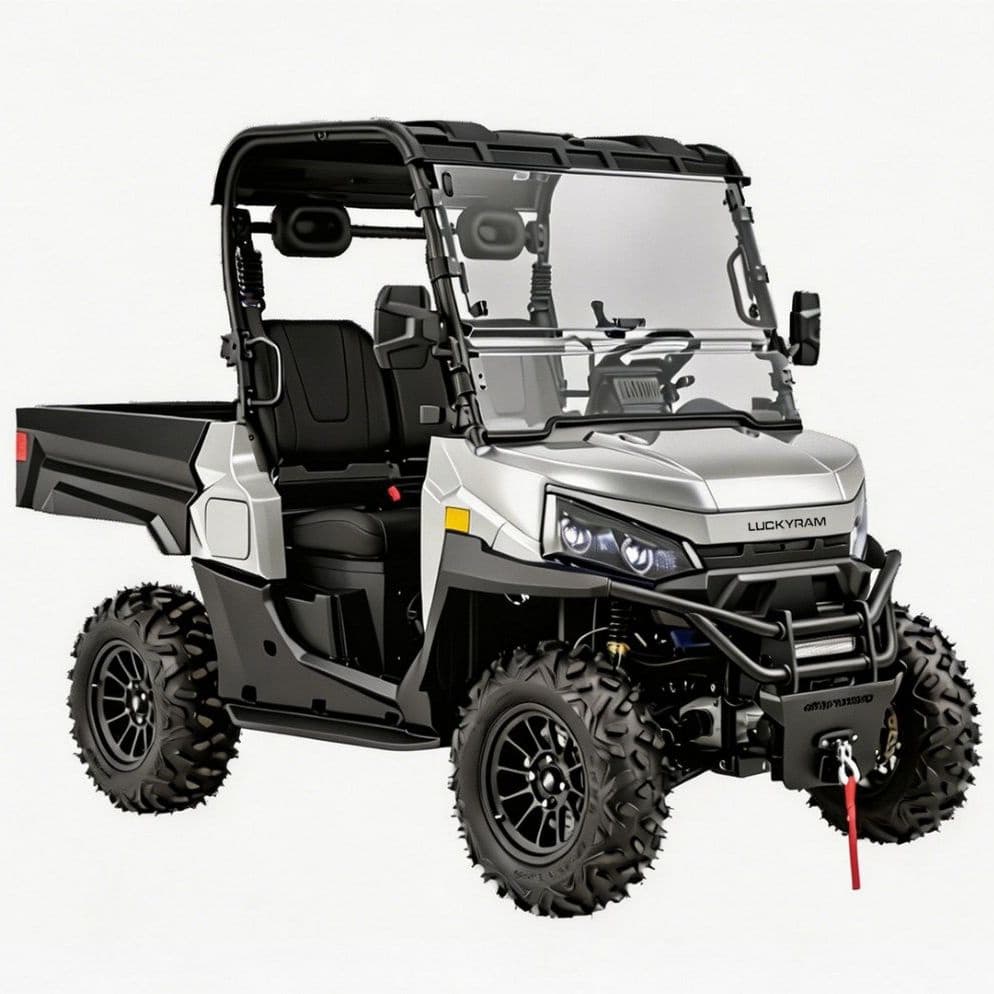 10KW AC मोटर 4WD भारी शुल्क UTV 73.6V 670kg इलेक्ट्रिक लिफ्टिङ बेड