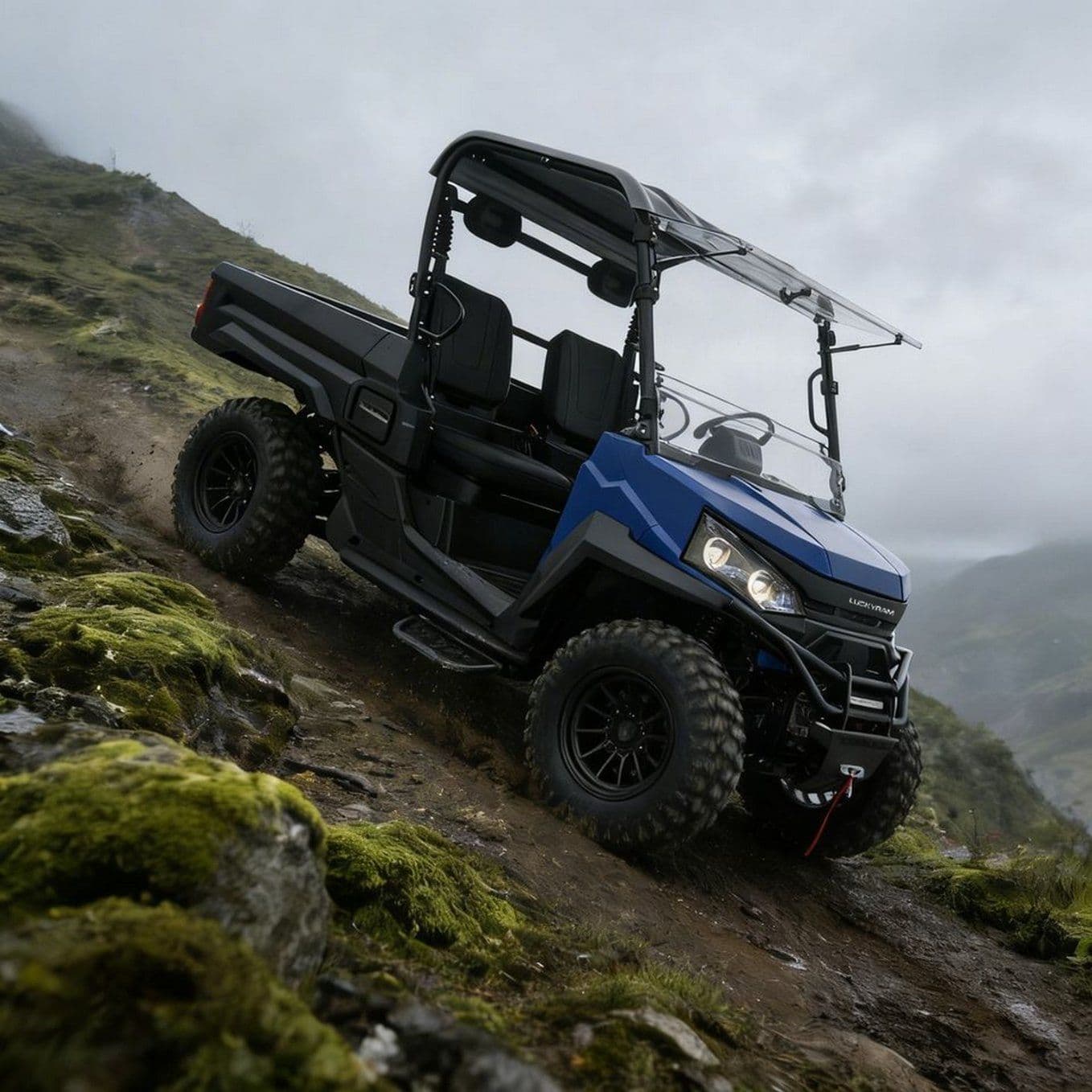 10KW AC मोटर 4WD UTV 73.6V 150Ah 670kg लोड हुँदै 400mm Wading