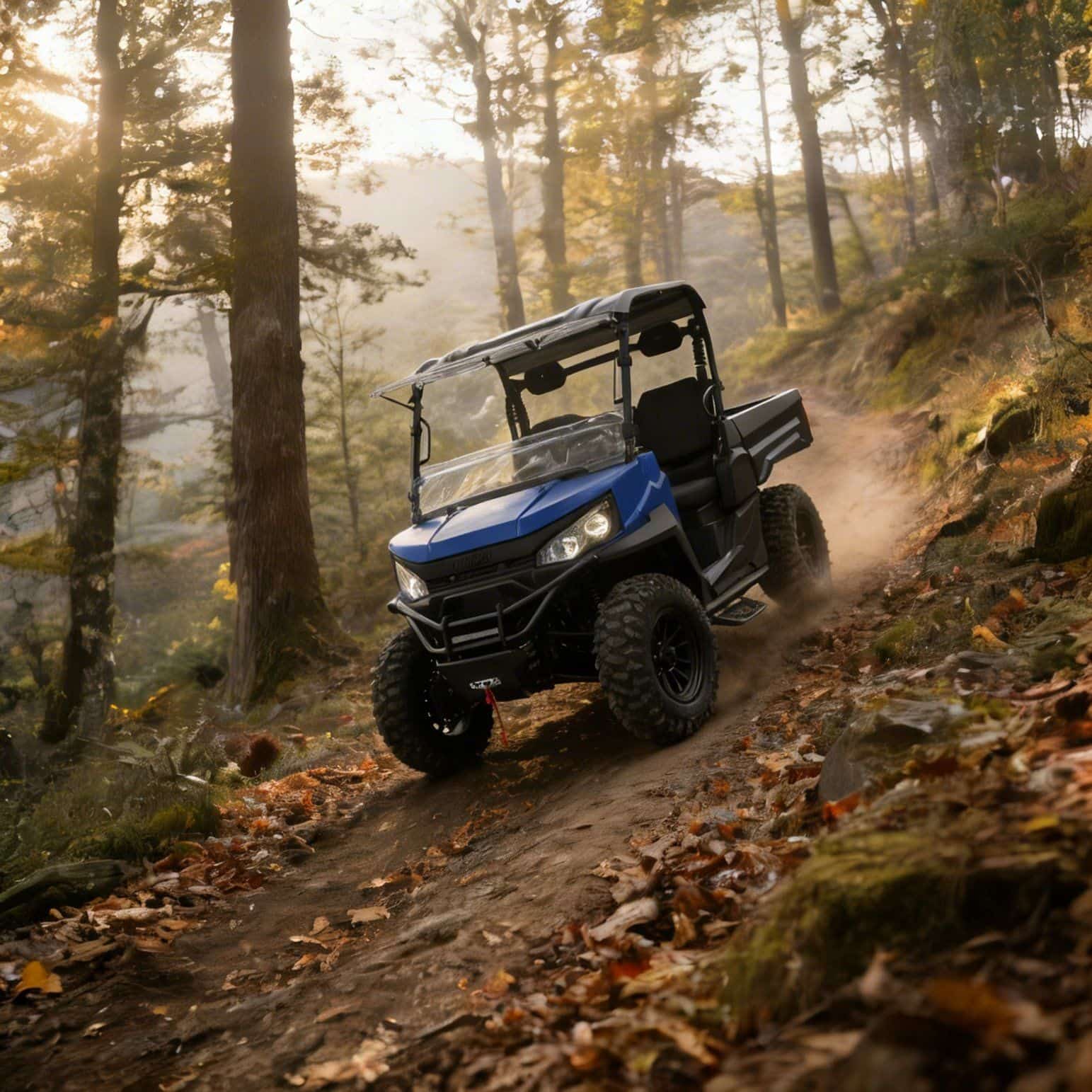 4WD UTV 73.6V 20KW पीक पावर 400A कन्ट्रोलर 350kg डम्प बेड