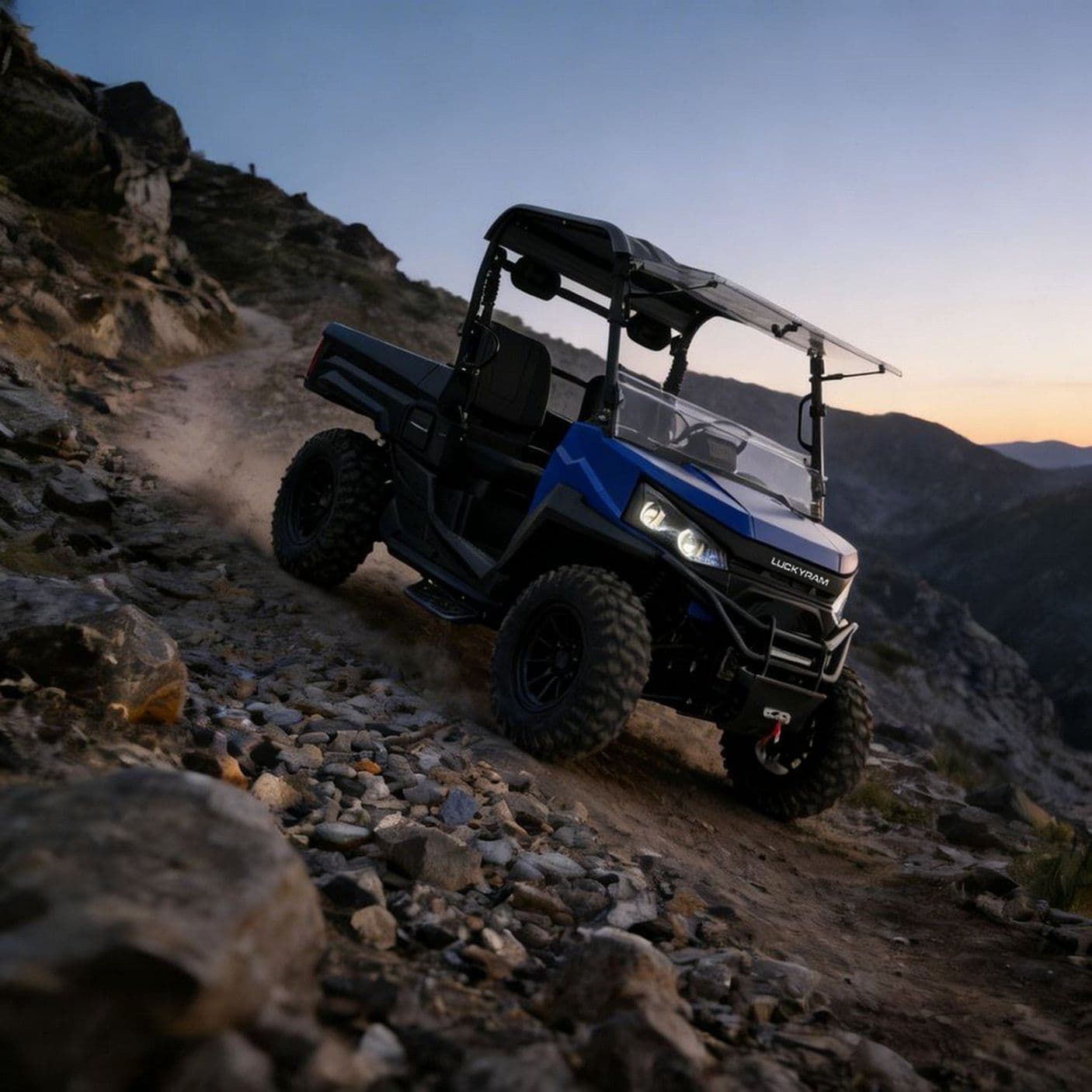 शिकारको लागि 4WD UTV 20KW पीक पावर 400mm Wading 350kg लोड