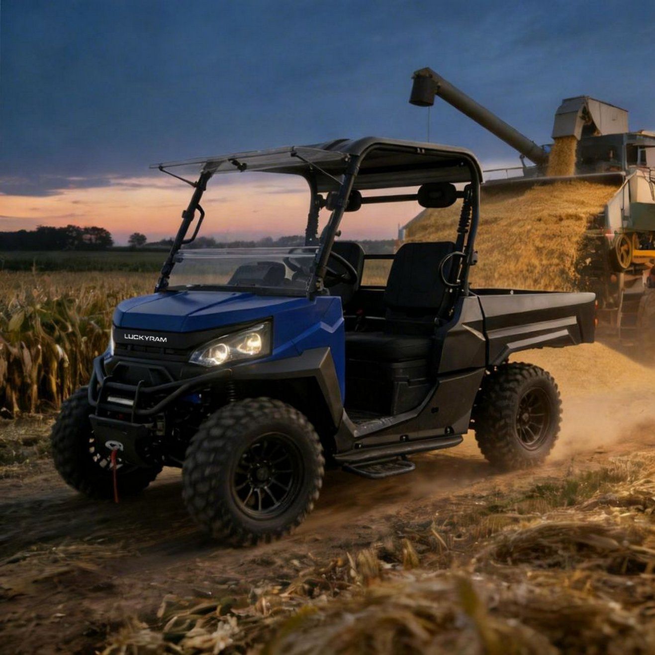 इलेक्ट्रिक UTV भारी शुल्क 4WD 72V 10KW AC मोटर 350kg लोड हुँदै