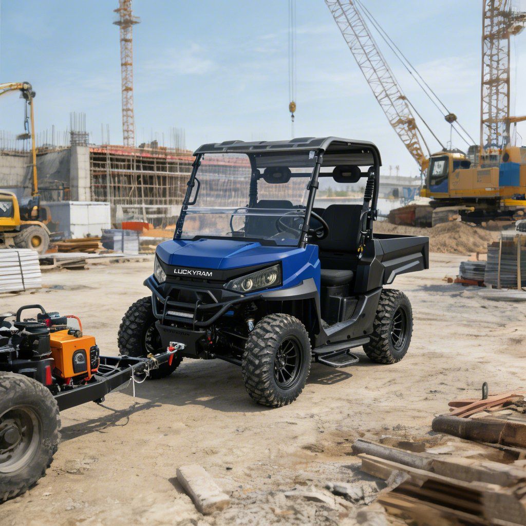 खेत कार्य UTV 4WD 10KW AC मोटर 670kg लोड हुँदै 1000kg टोइङ
